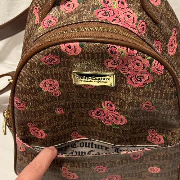 Juicy Couture Floral Backpack in Brown and Pink main image 9